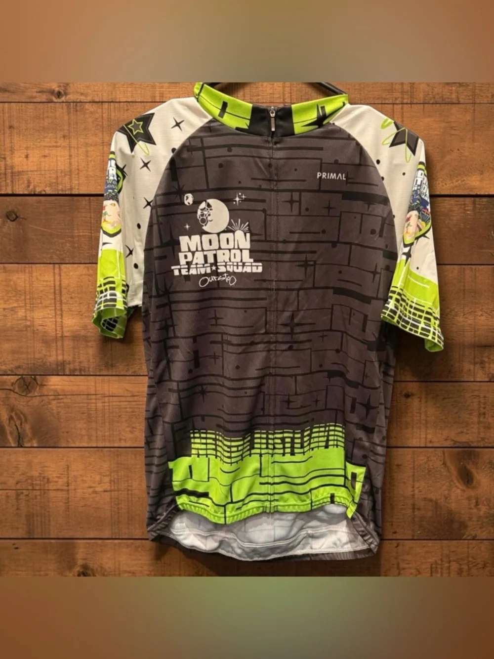 Primal Moon Patrol Men's bike Jersey  with pockets Black & Neon Green XL
